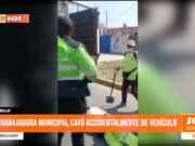 Trujillo: trabajadora municipal cayó accidentalmente