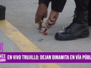 Trujillo: dejan dinamita encendida en la vía pública