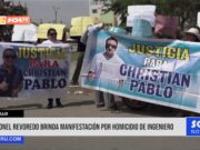 Coronel Revoredo brinda manifestación por homicidio de ingeniero