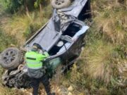 Bolívar: despiste de camioneta deja un efectivo policial muerto