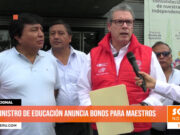Nacional: ministro de Educación anuncia bonos para maestros