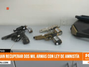 Esperan recuperar dos mil armas con ley de amnistía