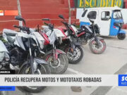 Cajamarca: policía recupera motos y mototaxis robadas