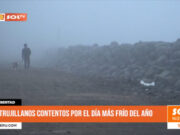 Trujillanos contentos por el día más frío del año