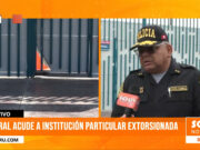 Trujillo: General visita colegio particular tras segundo atentado extorsivo en horario escolar