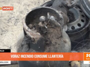 Trujillo: voraz incendio consume llantería