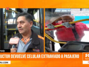 Trujillo: conductor devuelve celular extraviado a pasajero
