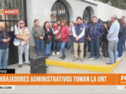 Trujillo: trabajadores administrativos toman la UNT y encadenan entradas