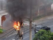 Incendio en subestación eléctrica de Urb. San Andrés