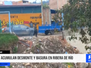 Áncash: acumulan desmonte y basura en ribera de río