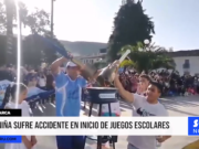 Niña sufre graves quemaduras en inicio de juegos escolares en Cajamarca