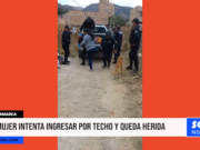 Cajamarca: mujer intenta ingresar por techo de su vivienda y queda herida