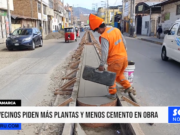 Cajamarca: vecinos piden más plantas y menos cemento en obra