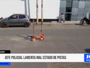 Chiclayo: jefe policial lamenta mal estado de pistas