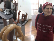 La Libertad: esculturas de madera y piedra se exhiben en la Casa de la Cultura