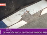 Trujillo: detonación de explosivo deja cinco viviendas afectadas