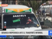 Huaraz: denuncia inoperancia ante el transporte informal