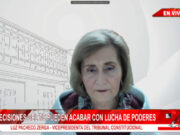 Vicepresidenta del TC, Luz Pacheco: “Por luchas internas y actos irregulares se debilita democracia”