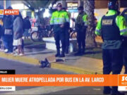 Trujillo: mujer muere atropellada por bus en la Av. Larco