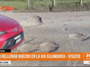 Piden rellenar huecos en la carretera Cajamarca-Otuzco por pésimo estado