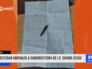 Trujillo : investigan amenaza a subdirectora de I.E Divino Jesús