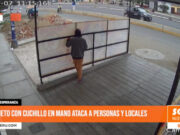 La Esperanza: sujeto con cuchillo en mano ataca a personas y locales