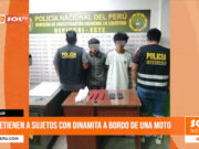 Trujillo: detienen a sujetos con dinamita a bordo de una moto