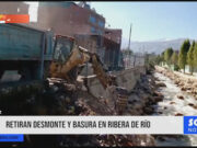 Áncash: retiran desmonte y basura en ribera de río