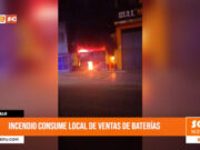 Trujillo: incendio consume local de ventas de baterías