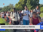Cientos de migrantes buscan llegar a la frontera