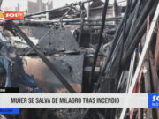 Moche: mujer se salva de milagro tras incendio