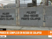 Trujillo: pared de completo recreativo en riesgo de colapso