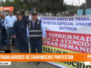 Trujillo: trabajadores de Chavimochic protestan por derechos laborales