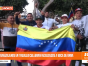 La Libertad: Venezolanos en Trujillo celebran resultados a boca de urna