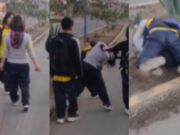 Trujillo: estudiantes se agarran a golpes en la vía pública