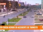 Trujillo: policía queda herido tras chocar contra auto estacionado en Av. Juan Pablo II