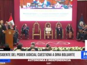 Presidente del Poder Judicial cuestiona a Dina Boluarte por recorte de más de tres millones