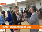 Reinas y bastoneras del Festival de la Primavera llevan alegría al asilo San José en Trujillo