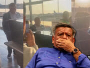 Ciudadanas le gritan a gobernador César Acuña en el aeropuerto de Trujillo