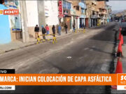 Cajamarca: inician colocación de capa asfáltica en avenida San Martín
