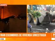 Retiran más de una tonelada y media de escombros tras incendio en Trujillo
