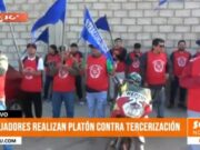 Trabajadores de Trujillo protestan contra tercerización laboral y posible pérdida de beneficios
