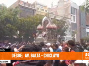 Feligreses de Chiclayo celebran la procesión del Señor de los Milagros