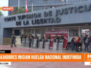 Trabajadores de la Corte Superior de Justicia inician huelga nacional indefinida