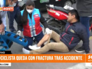 Trujillo: motociclista queda con fractura tras accidente en Av. Gonzales Prada