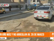 Vecinos de Florencia de Mora denuncian abandono de la Av. 26 de Marzo tras un año sin arreglos