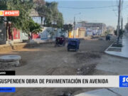 Chiclayo: suspenden obra de pavimentación en avenida