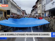 Cajamarca: con lluvia se desarrollaron actividades por aniversario de la región