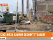 Moche: vecinos del centro poblado Curva Sun piden eliminar desmonte y basura