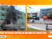 Trujillo: bomberos intentan controlar incendio en juguetería
